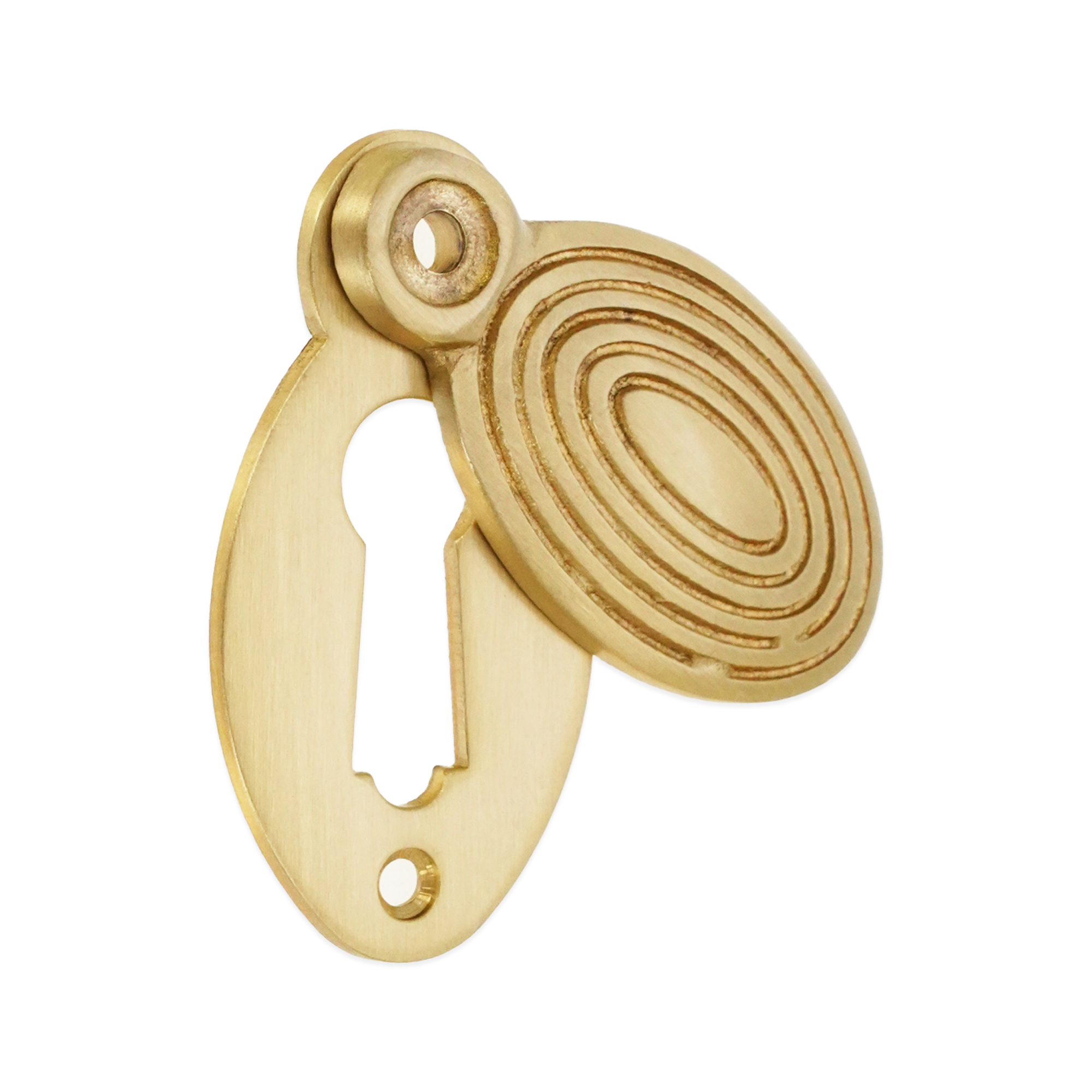SB3102SB_1.jpg Spira Brass Oval Beehive Escutcheon Satin Brass - Image 1