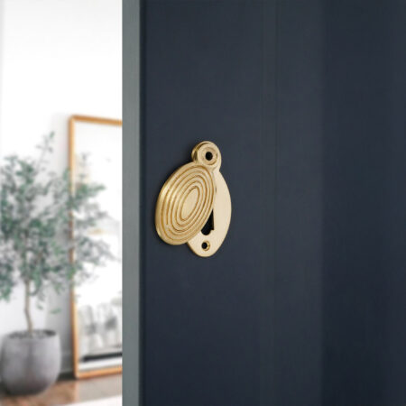 Spira Brass Oval Beehive Escutcheon Satin Brass - Image 3