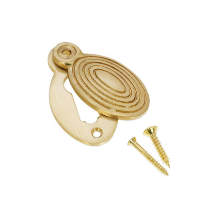 Spira Brass Oval Beehive Escutcheon Satin Brass - Image 4