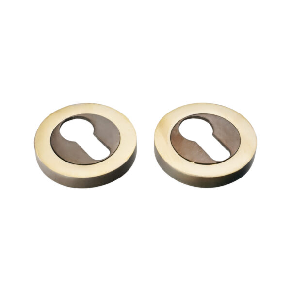 Spira Brass Euro Profile Escutcheon Aged Brass - Antique Brass