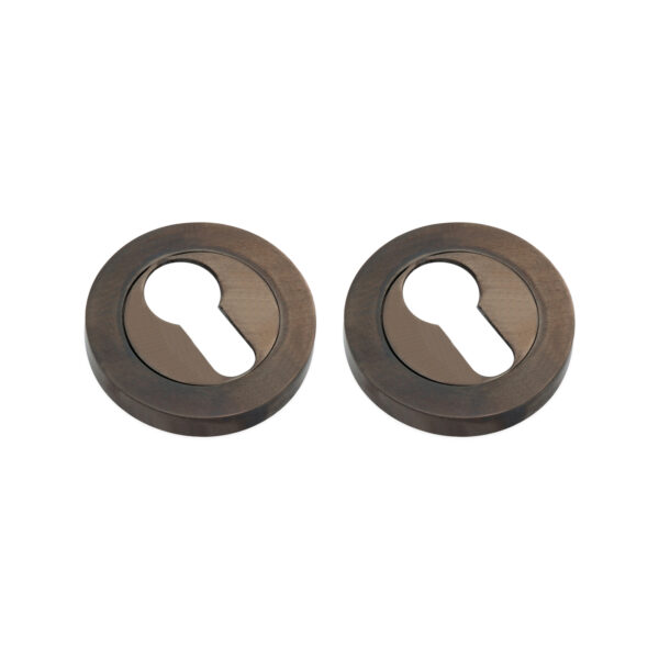 Spira Brass Euro Profile Escutcheon Antique