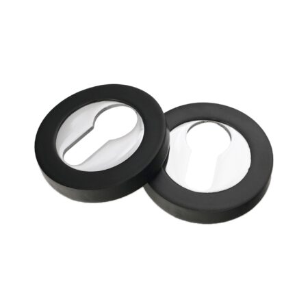Spira Brass Euro Profile Escutcheon Black/Chrome - Polished Chrome - Image 2