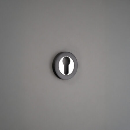Spira Brass Euro Profile Escutcheon Black/Chrome - Polished Chrome - Image 3