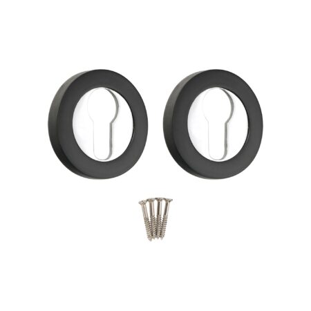 Spira Brass Euro Profile Escutcheon Black/Chrome - Polished Chrome - Image 4