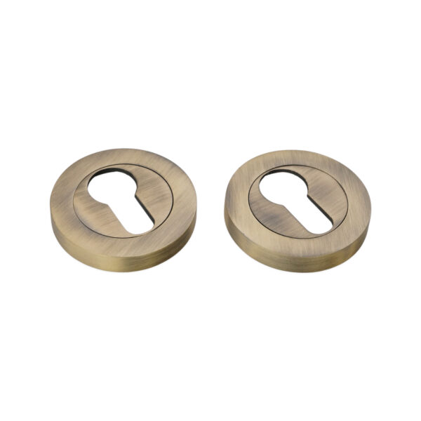 Spira Brass Euro Profile Escutcheon Matt Antique