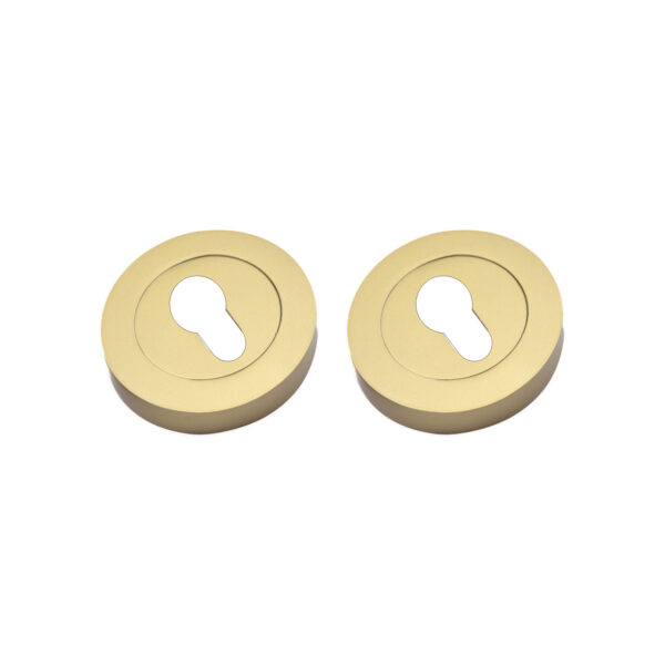 Spira Brass Euro Profile Escutcheon Satin Brass