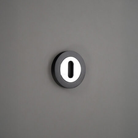 Spira Brass Oval Standard Escutcheon Black/Chrome - Polished Chrome - Image 3