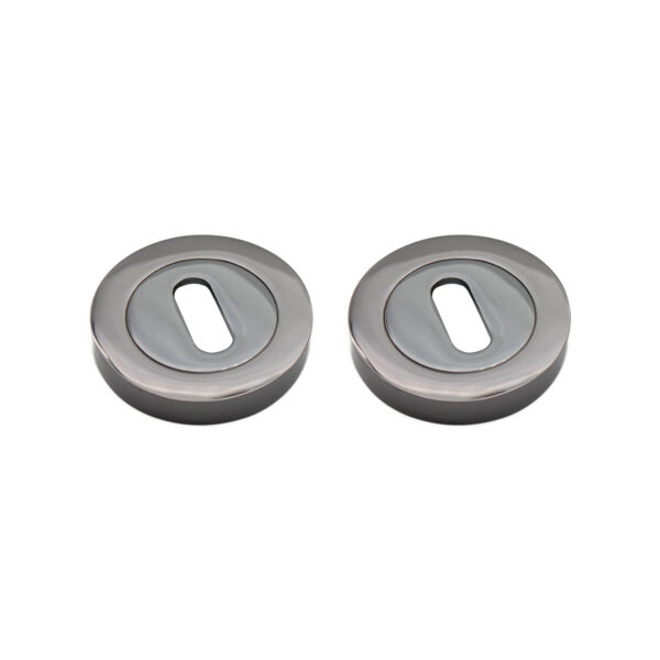 Spira Brass Oval Standard Escutcheon Black Nickel - Brushed Nickel
