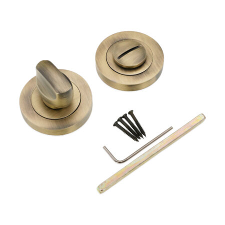 Spira Brass Brass Standard Turn & Release Matt Antique Door Hardware - Image 4