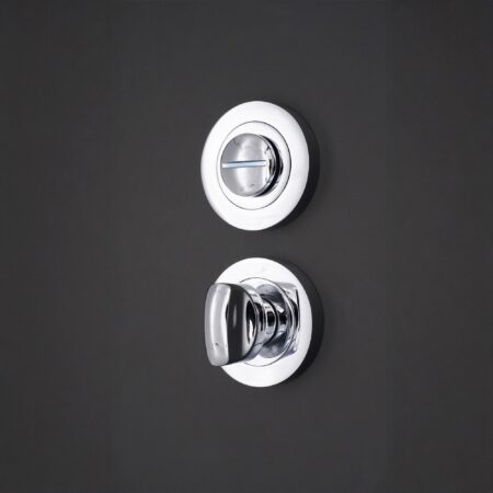 Spira Brass Polished Chrome Standard Turn & Release Door Hardware - Image 3