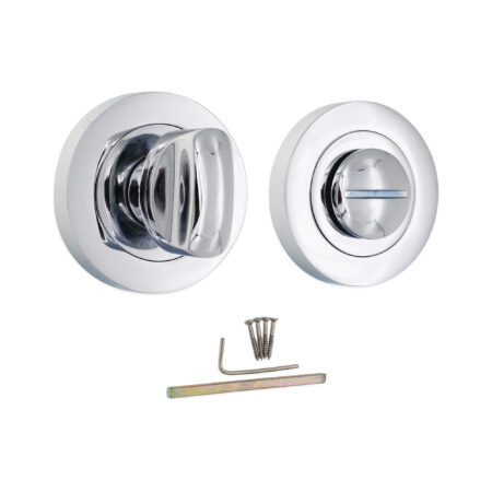 Spira Brass Polished Chrome Standard Turn & Release Door Hardware - Image 4