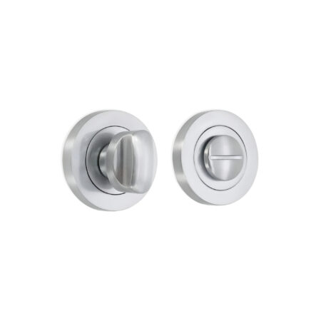 Spira Brass Satin Chrome Standard Turn & Release Door Hardware