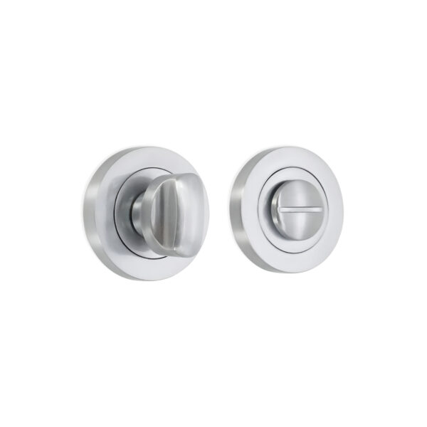 Spira Brass Satin Chrome Standard Turn & Release Door Hardware