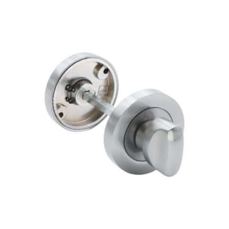 Spira Brass Satin Chrome Standard Turn & Release Door Hardware - Image 2