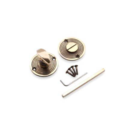 Spira Brass Brass Beehive Turn & Release Aged Door Hardware - Antique Brass - Image 4