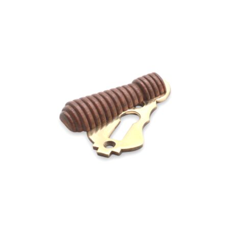 Spira Brass Rosewood Beehive Escutcheon Aged Brass - Antique Brass - Image 2