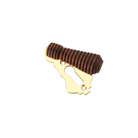 Spira Brass Rosewood Beehive Escutcheon Polished Brass - Polished Brass Unlacquered
