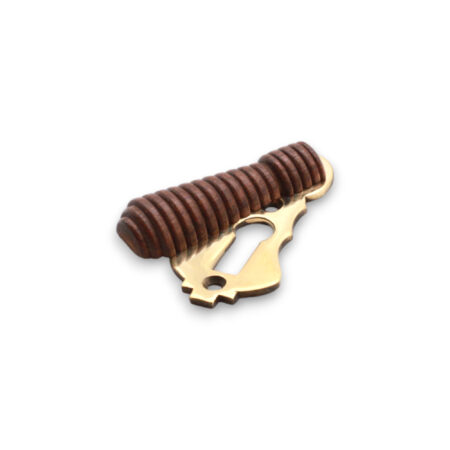 Spira Brass Rosewood Beehive Escutcheon Polished Brass - Polished Brass Unlacquered - Image 2