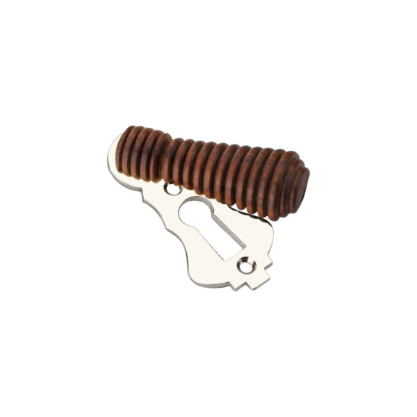 Spira Brass Rosewood Beehive Escutcheon Polished Nickel