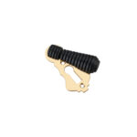 Spira Brass Ebonised Beehive Escutcheon Polished Brass - Polished Brass Unlacquered