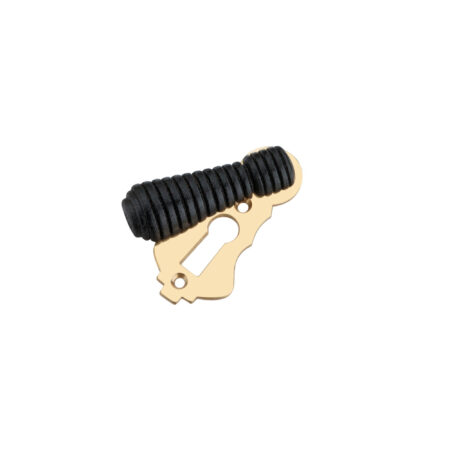 Spira Brass Ebonised Beehive Escutcheon Polished Brass - Polished Brass Unlacquered - Image 2