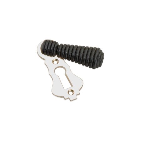 Spira Brass Ebonised Beehive Escutcheon Polished Nickel