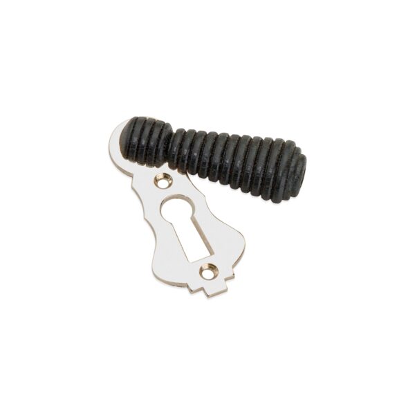 Spira Brass Ebonised Beehive Escutcheon Polished Nickel