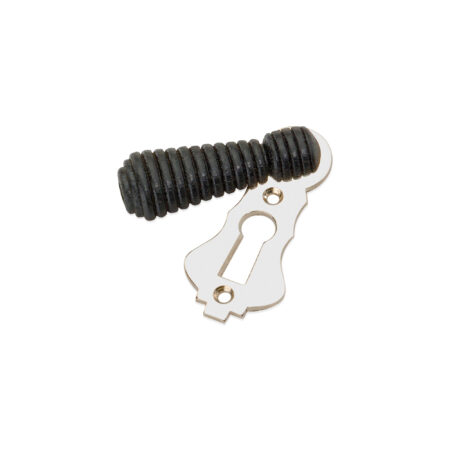 Spira Brass Ebonised Beehive Escutcheon Polished Nickel - Image 2