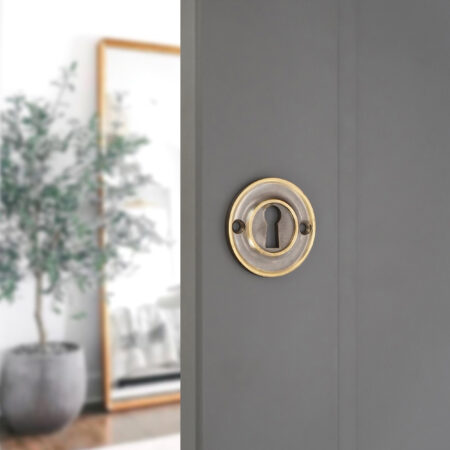 Spira Brass Slimline Standard Escutcheon Aged Brass - Antique Brass - Image 3