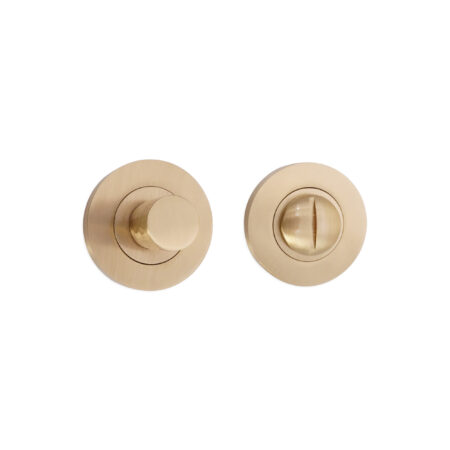 Spira Brass Hammered Knurlmond Thumb Turn & Release Satin Brass
