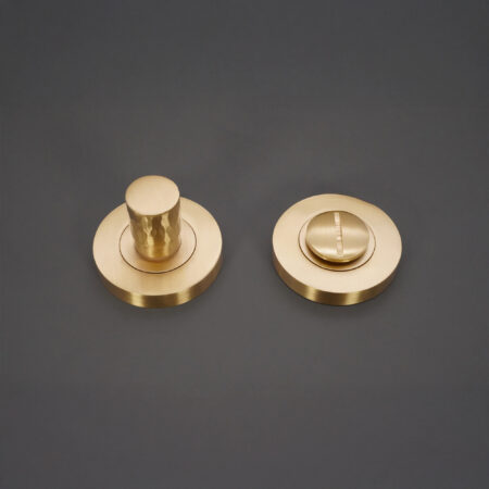 Spira Brass Hammered Knurlmond Thumb Turn & Release Satin Brass - Image 3