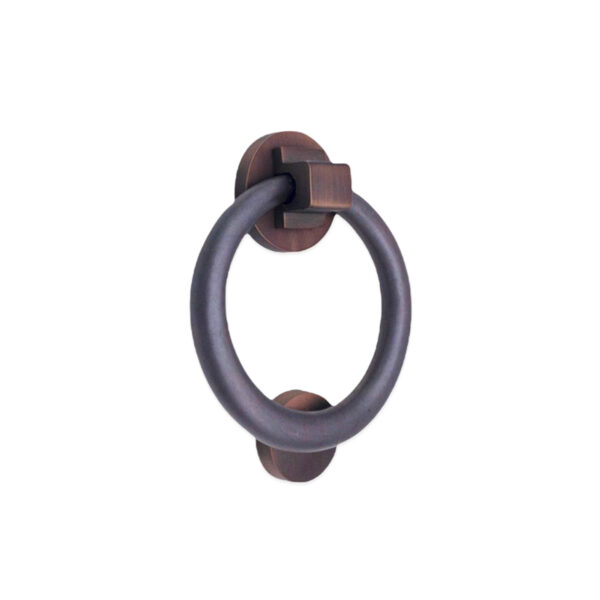 Spira Brass Brass Ring Door Knocker 110mm Aged Bronze Front Door Knocker