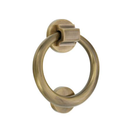 Spira Brass Antique Brass Ring Door Knocker 110mm Front Door Knocker
