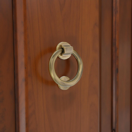 Spira Brass Antique Brass Ring Door Knocker 110mm Front Door Knocker - Image 2