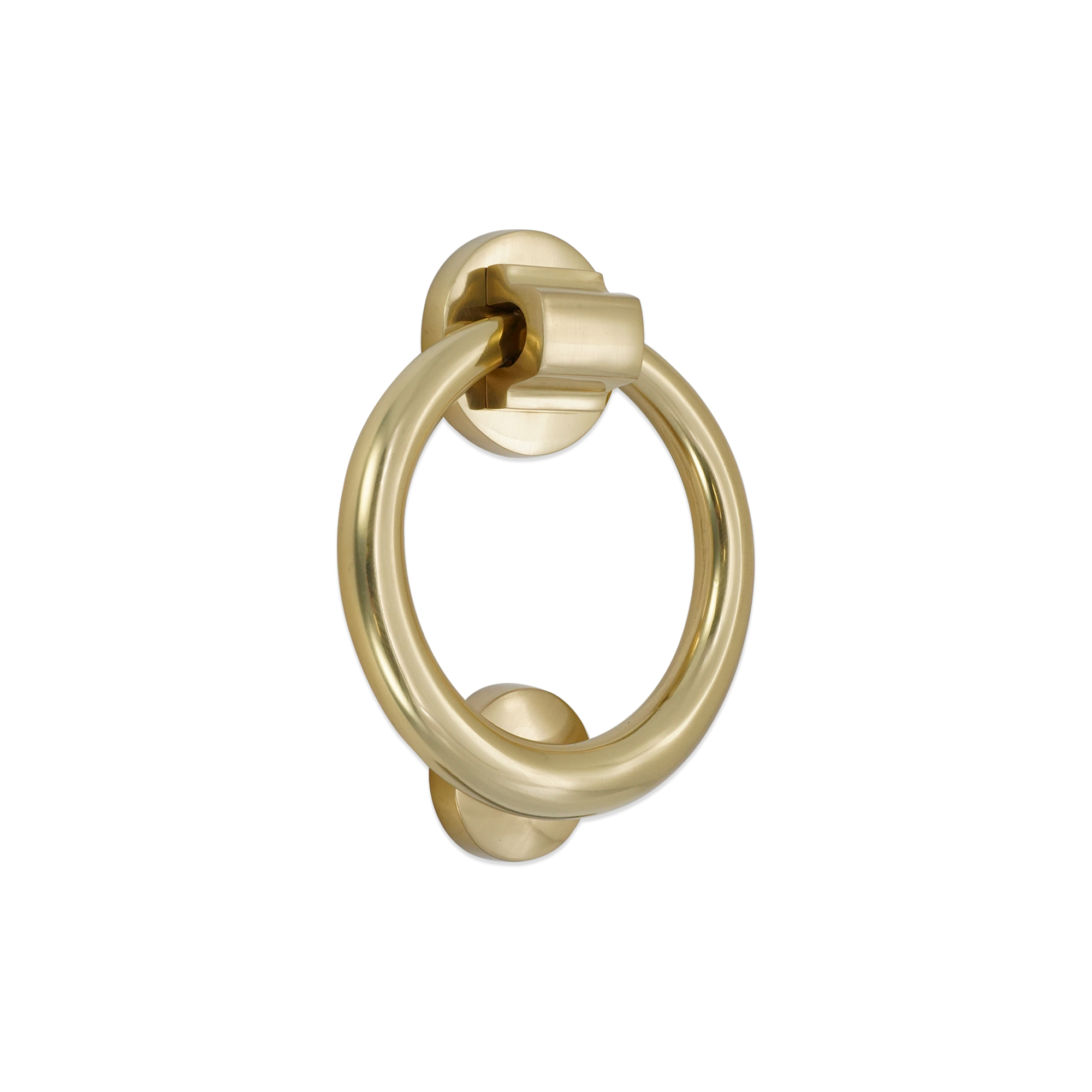 SB4104PB_1-1.jpg Spira Brass Polished Brass Ring Door Knocker 110mm Front Door Knocker - Image 1