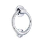 Spira Brass Polished Chrome Ring Door Knocker 110mm Front Door Knocker