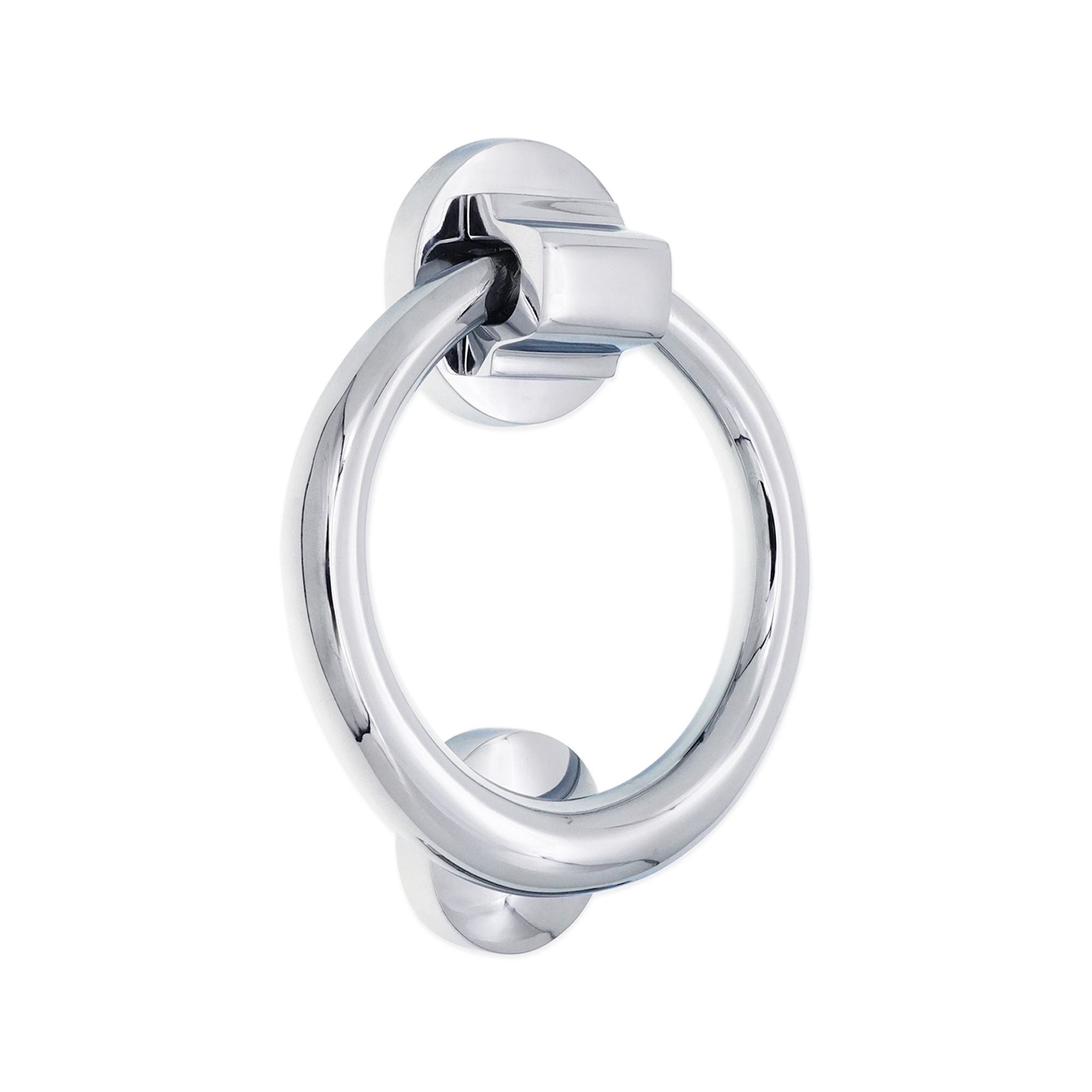 SB4104PC_1-1.jpg Spira Brass Polished Chrome Ring Door Knocker 110mm Front Door Knocker - Image 1