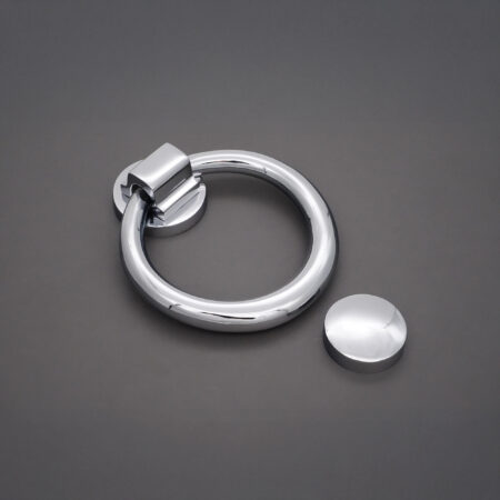 Spira Brass Polished Chrome Ring Door Knocker 110mm Front Door Knocker - Image 3