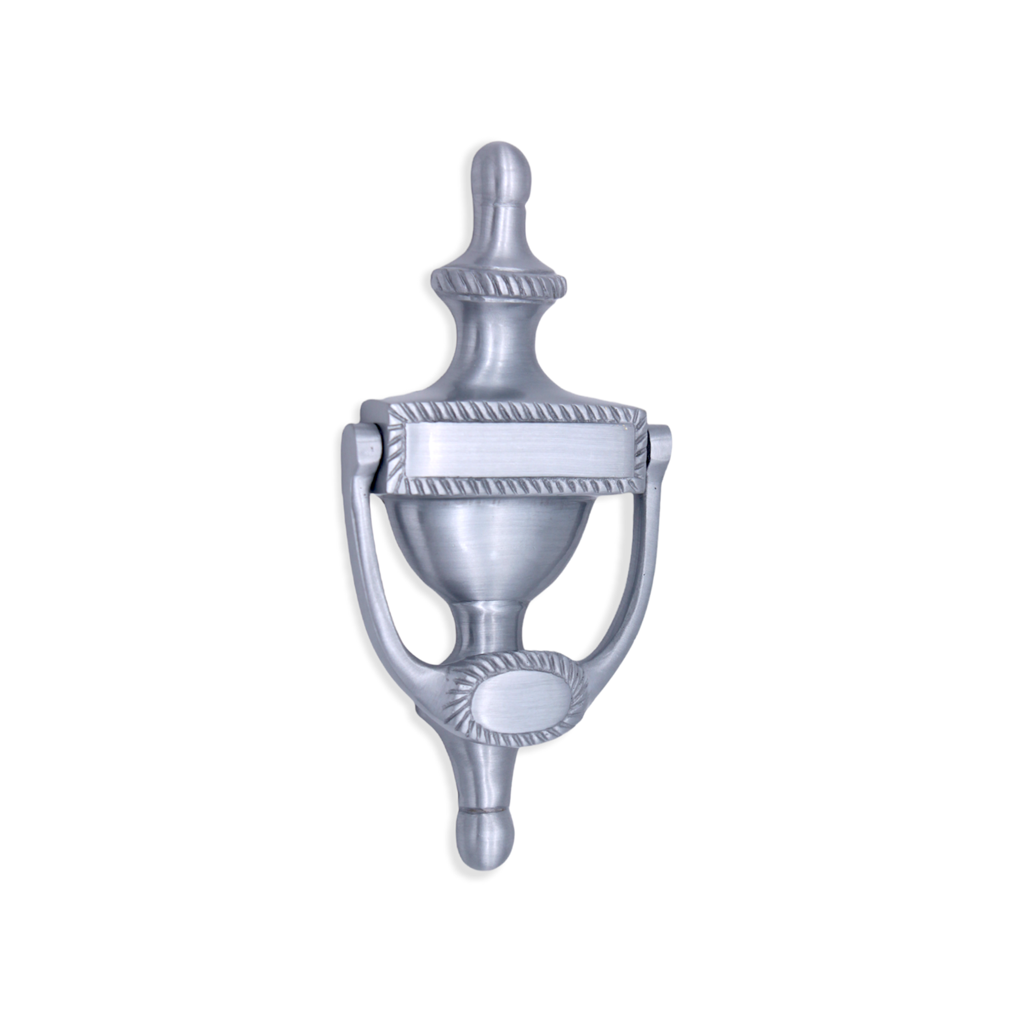 SB4105SC_1-1.png Spira Brass Satin Chrome Georgian Door Knocker 150mm Front Door Knocker - Image 1