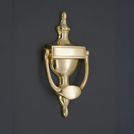 Spira Brass Polished Brass Victorian Door Knocker 150mm Front Door Knocker - Image 3