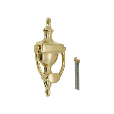 Spira Brass Polished Brass Victorian Door Knocker 150mm Front Door Knocker - Image 4