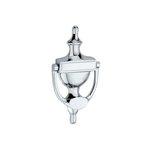 Spira Brass Polished Chrome Victorian Door Knocker 150mm Front Door Knocker