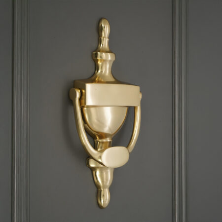 Spira Brass Polished Brass Victorian Door Knocker 200mm Front Door Knocker - Image 3