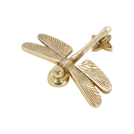 Spira Brass Polished Brass Dragonfly Door Knocker Front Door Knocker - Image 2