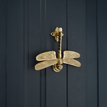 Spira Brass Polished Brass Dragonfly Door Knocker Front Door Knocker - Image 3