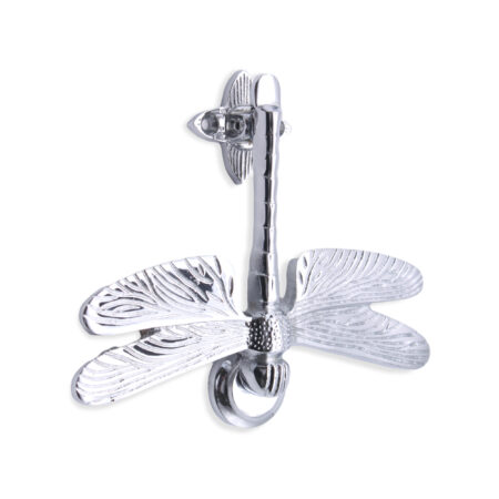 Spira Brass Polished Chrome Dragonfly Door Knocker Front Door Knocker
