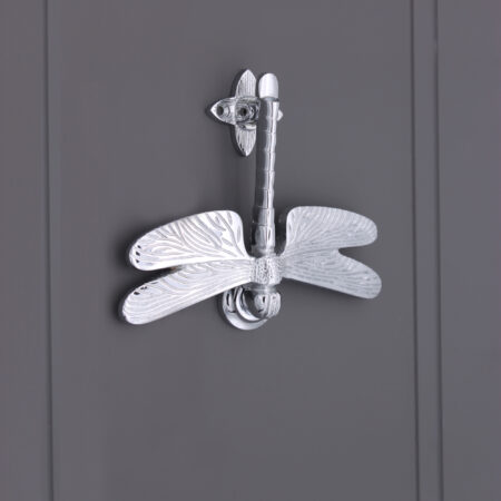 Spira Brass Polished Chrome Dragonfly Door Knocker Front Door Knocker - Image 2