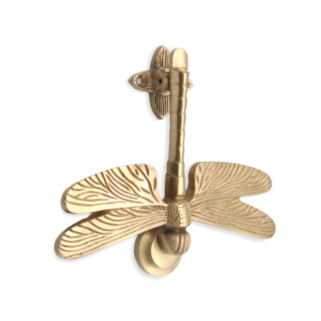 Spira Brass Satin Brass Dragonfly Door Knocker Front Door Knocker