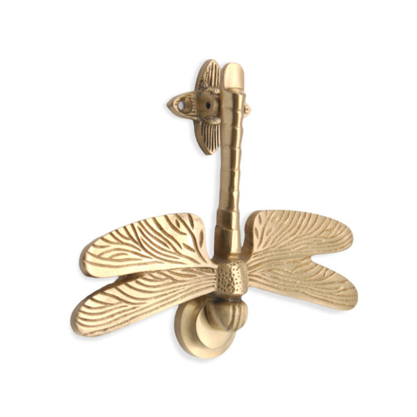 Spira Brass Satin Brass Dragonfly Door Knocker Front Door Knocker