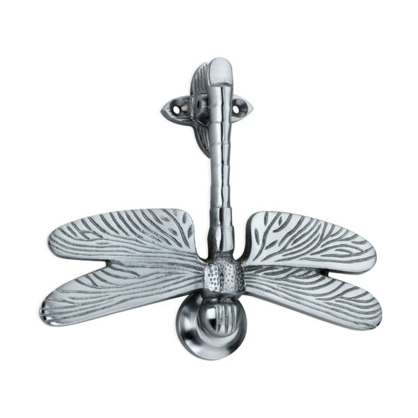 Spira Brass Satin Chrome Dragonfly Door Knocker Front Door Knocker